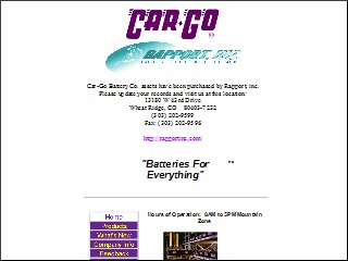 Web site www.car-gobattery.com, Car-Go Battery Co