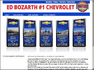 Web site www.edbozarth.com, Celebration Chevrolet