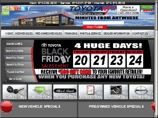 Web site www.ehrlichtoy.com, McDonald Toyota Greeley