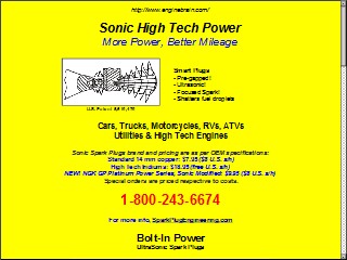 Web site www.enginebrain.com, Sonic Spark