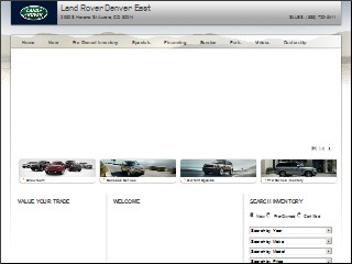 Web site www.landroverdenver.com, Land Rover Denver East