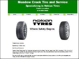 Web site www.meadowcreektire.com, Tire Warehouse Direct