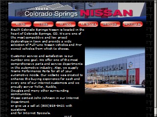 Web site www.peaknissan.com, Peak Nissan On Wadsworth