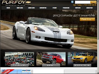 Web site www.purifoychevrolet.com, Yoder Chevrolet