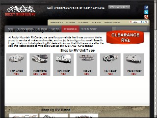 Web site www.rockymountainrv.com, Rocky Mountain Rv Inc