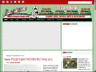 Web site www.sportiquescooters.com, Sportique Scooters