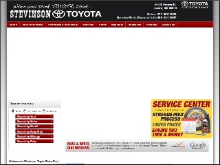 Web site www.stevinsontoyotaeast.com, Stevinson Toyota-East