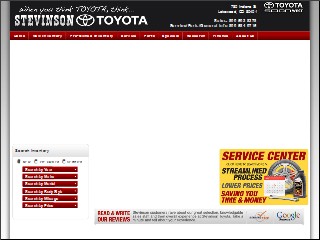 Web site www.stevinsontoyotawest.com, Stevinson Toyota West