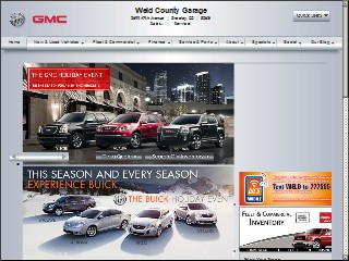 Web site www.weldcountygarage.com, Weld County Garage